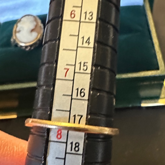 Vintage Gold Ring Lot – 14K Opal Cluster & Cameo Ring Estate Jewelry - Picture 5 of 13